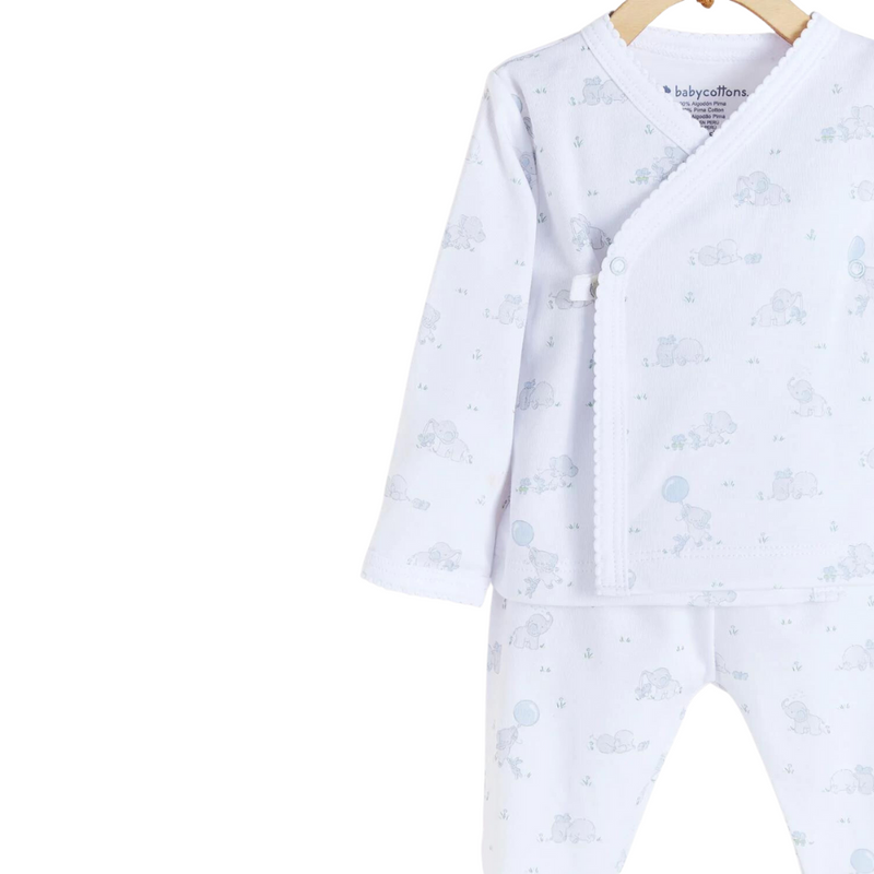 Babycottons Alfred & Colette Kimono Set - Light Blue