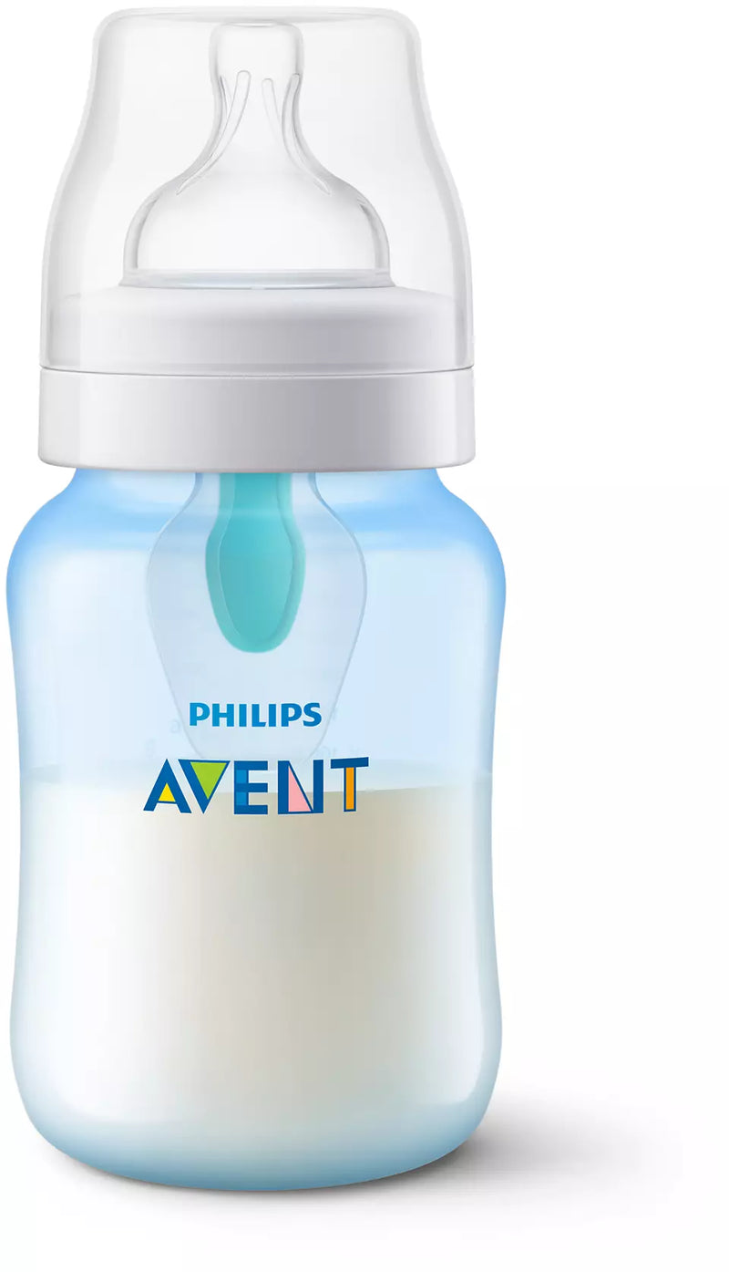 Avent Anti-Colic Baby Bottle With AirFree Vent Newborn Gift Set With Snuggle - Blue