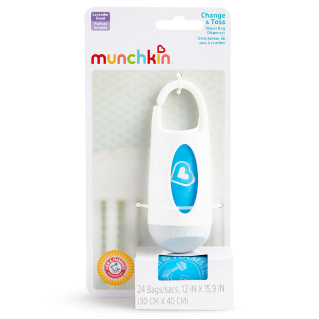 Munchkin Arm & Hammer Change & Toss Diaper Bag Dispenser - Blue