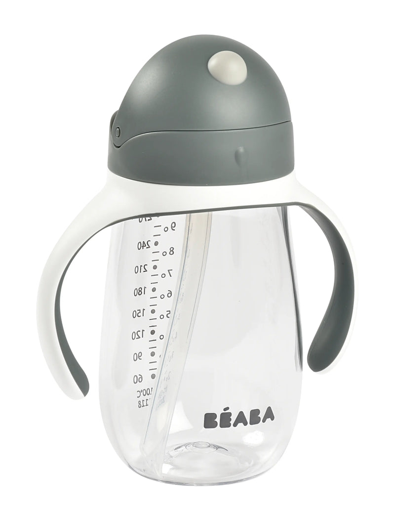 Beaba 2 in 1 Bottle to Sippy Training Cup - Charcoal