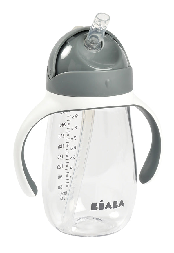 Beaba 2 in 1 Bottle to Sippy Training Cup - Charcoal