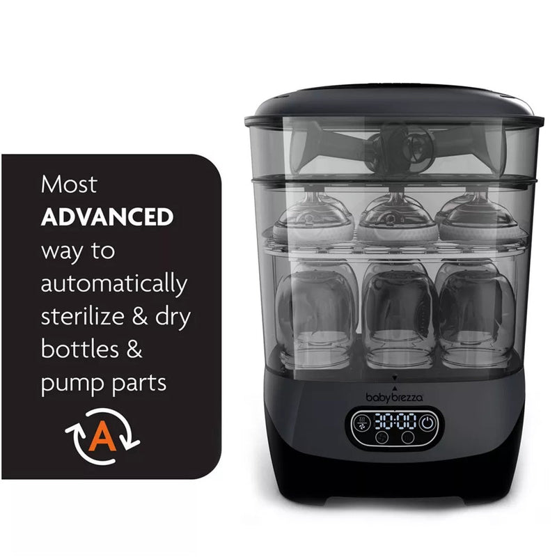 Baby Brezza Bottle Sterilizer and Dryer Advanced Charcoal Gray