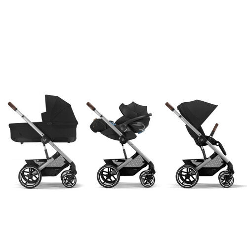 Cybex Balios S Lux 2 Stroller - Silver/Moon Black