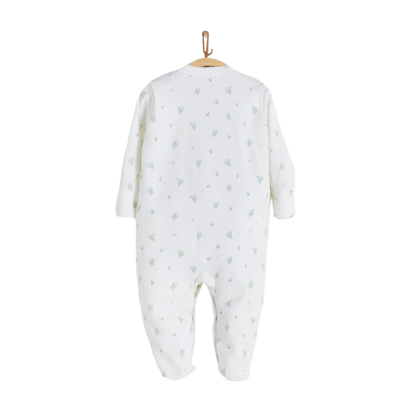 Babycottons Bamboo Footed Front-Snap Footie - Green