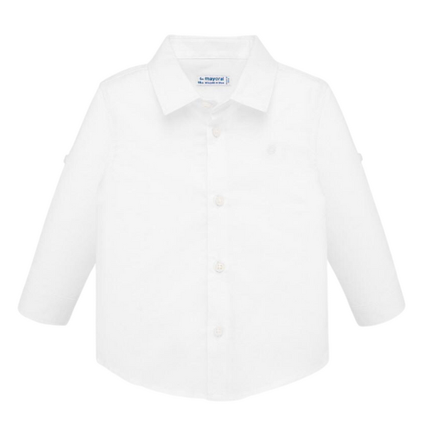 Mayoral Basic Linen L/s Shirt White