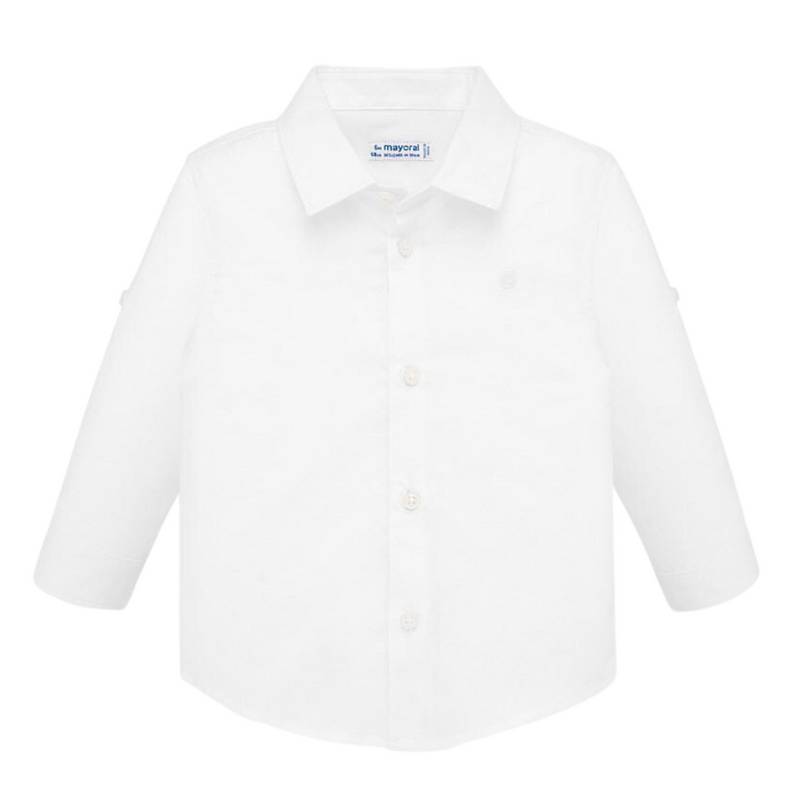 Mayoral Basic Linen L/s Shirt White