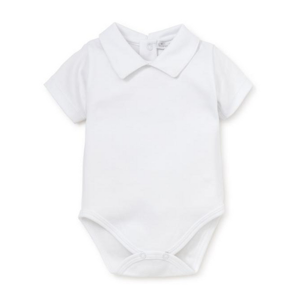 Kissy Kissy Basic Bebe Collar Bodysuit White Short Sleeve