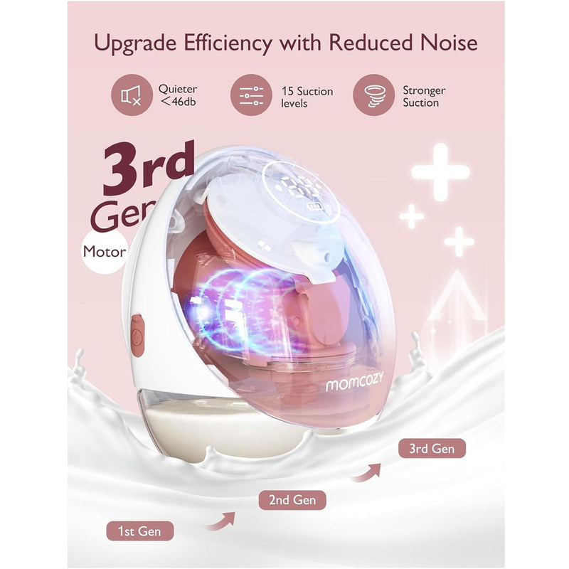 Momcozy M9 Hands-Free Wearable Electric Breast Pump Single