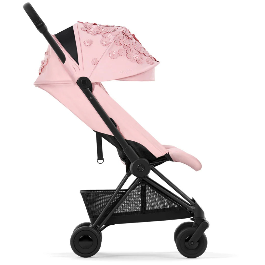 Cybex COYA Compact Stroller - Simply Flowers  Pink/Matte Black