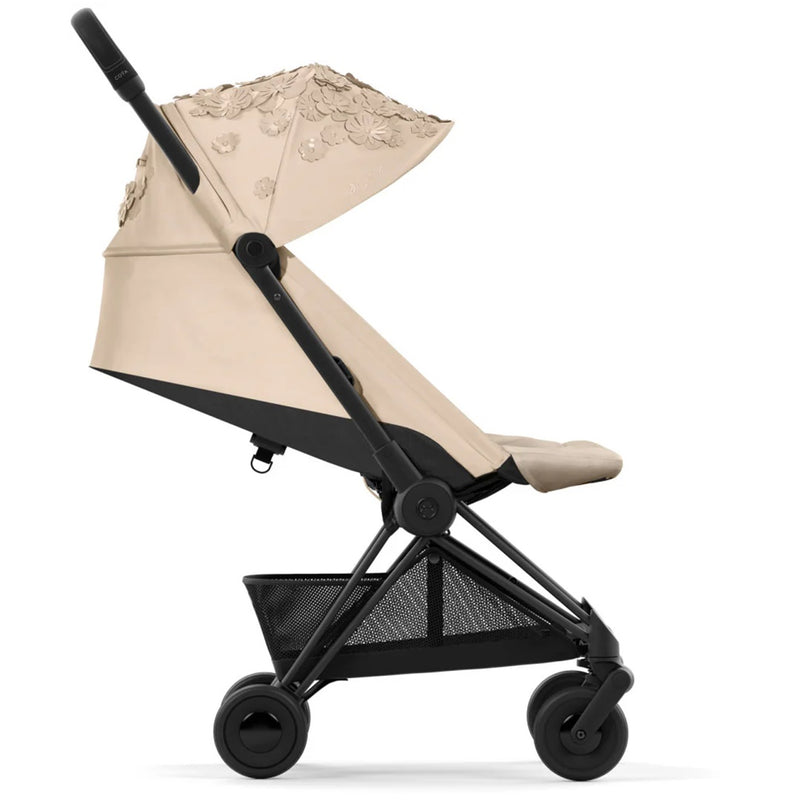 Cybex COYA Compact Stroller - Simply Flowers - Beige / Matte Black