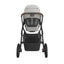 Uppababy  Vista V3 Stroller - Savannah Pearl Gray Jacquard/Carbon Frame/Chestnut Leather