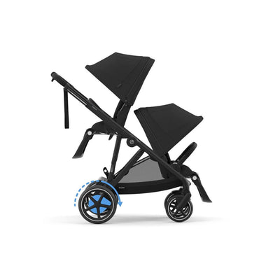 Cybex E - Gazelle S Stroller - Black Frame/ Moon Black Seat