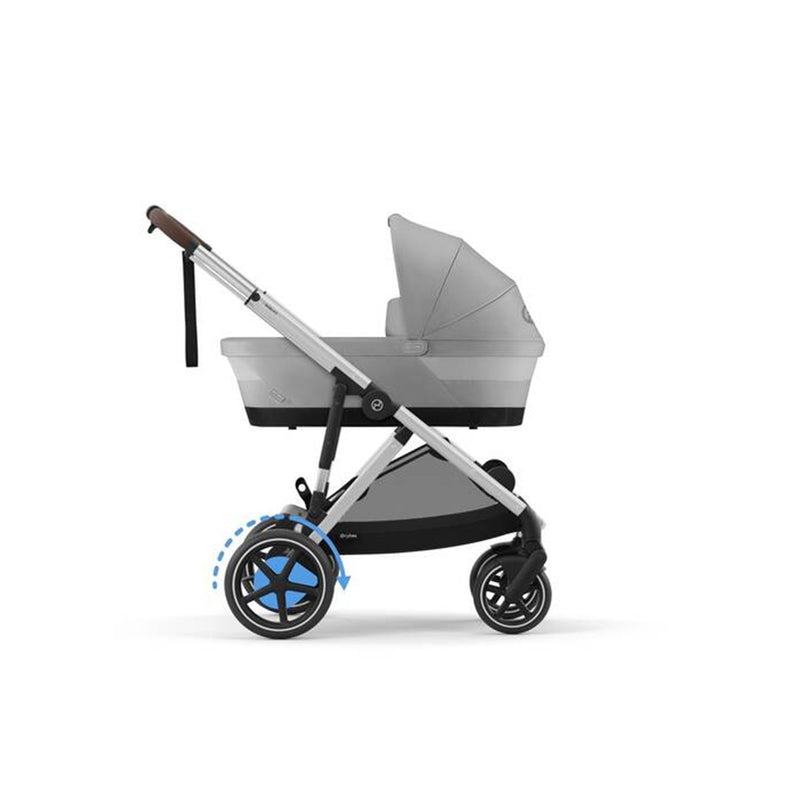 Cybex E - Gazelle S Stroller - Silver Frame/ Stone Grey Seat