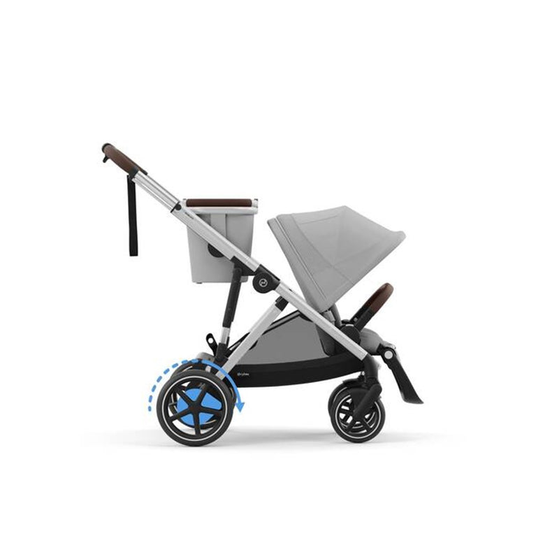 Cybex E - Gazelle S Stroller - Silver Frame/ Stone Grey Seat