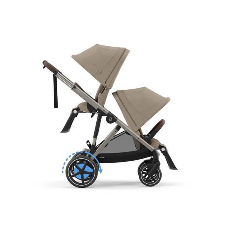 Cybex E - Gazelle S Stroller - Taupe Frame/ Almond Beige Seat