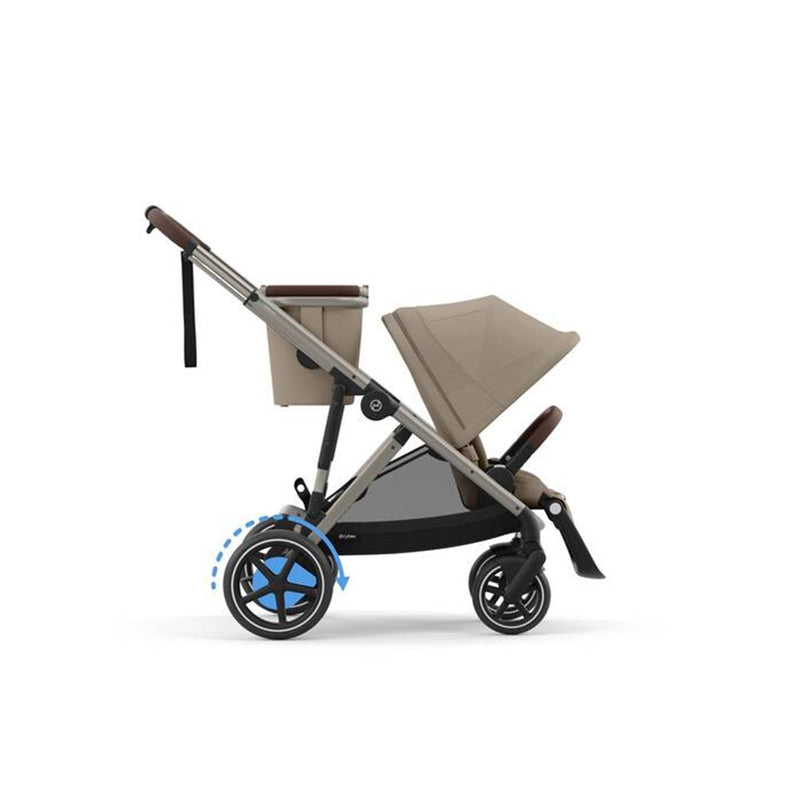 Cybex E - Gazelle S Stroller - Taupe Frame/ Almond Beige Seat