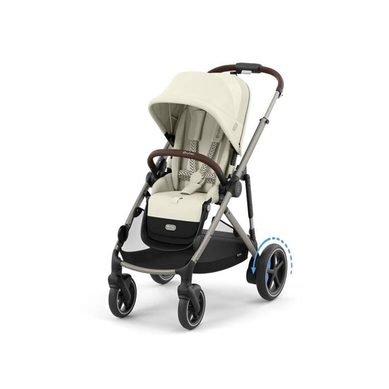 Cybex E - Gazelle S Stroller - Taupe Frame/ Seashell Beige Seat