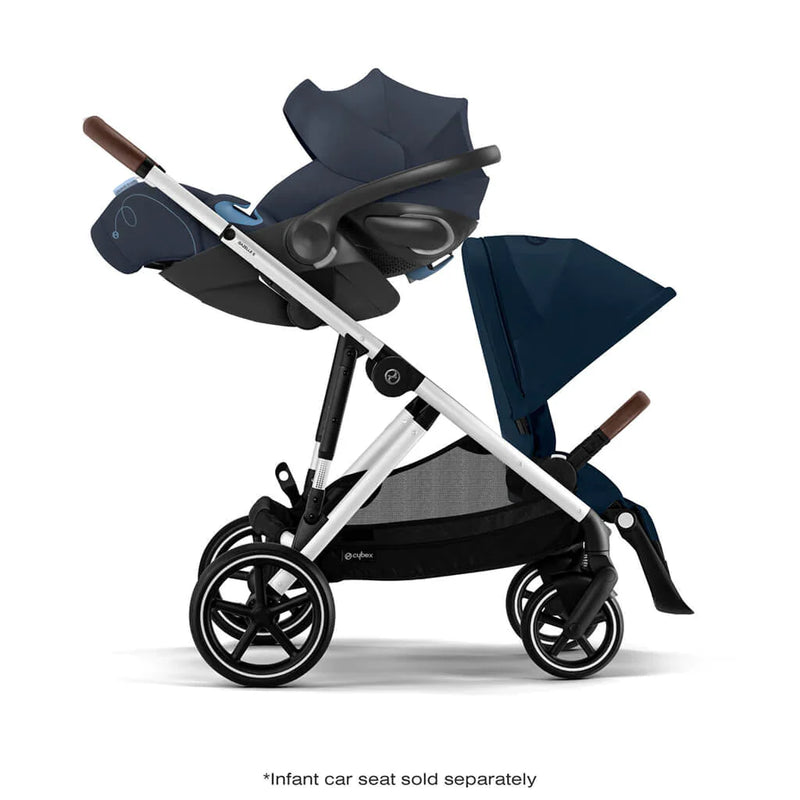 Cybex Gazelle S 2 Stroller - Silver Frame/Ocean Blue Seat