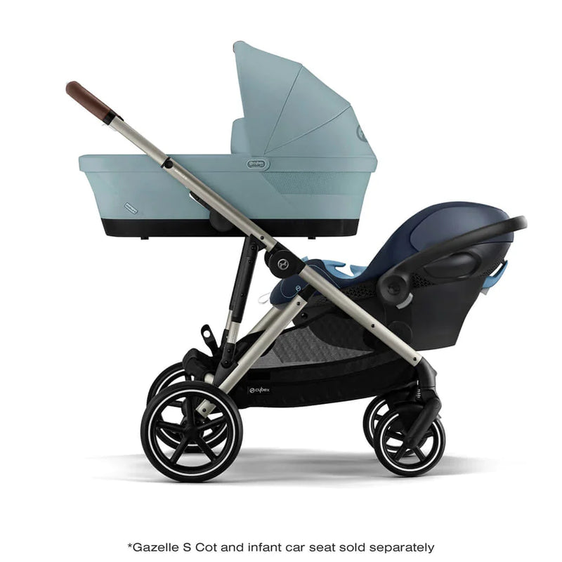 Cybex Gazelle S 2 Stroller - Taupe Frame/Sky Blue Seat