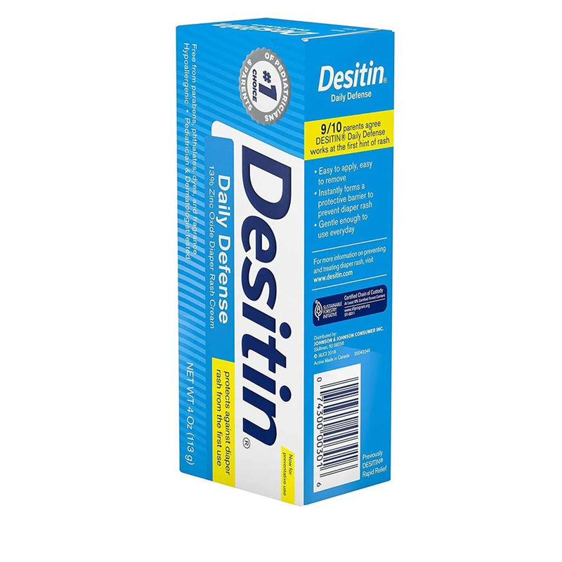 Desitin Daily Defense Baby Diaper Rash Cream With 13% Zinc Oxide 4 Oz