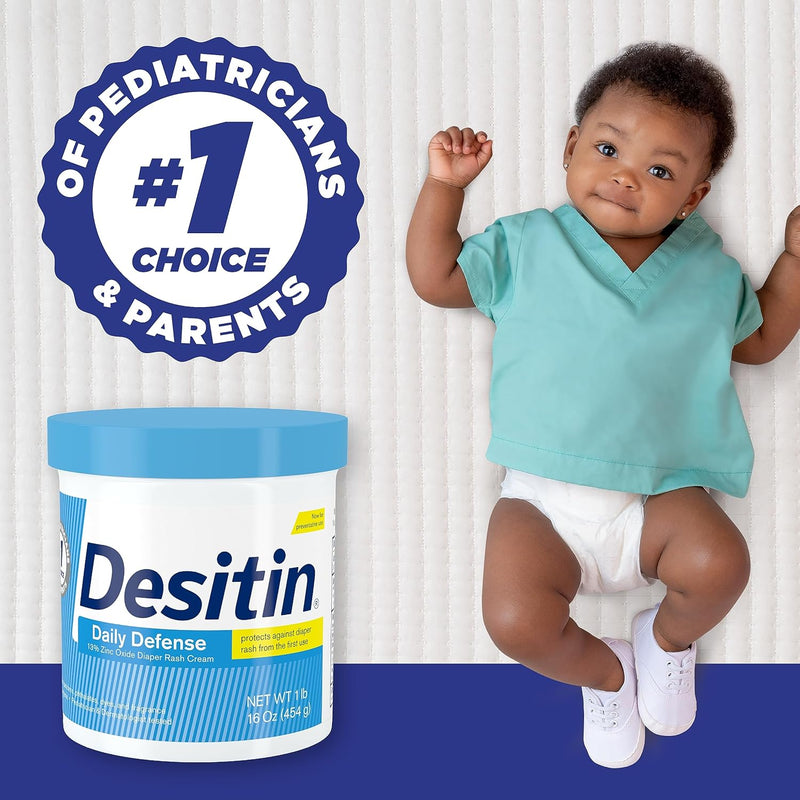 Desitin Daily Defense Baby Diaper Rash Cream Fragrance Free 16 Oz