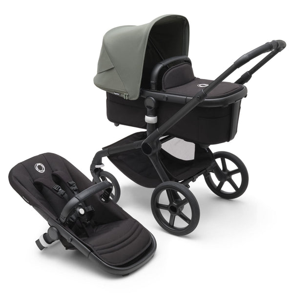 Bugaboo Fox 5 Bassinet & Seat Stroller - Black Chassis-Forest Green - Black