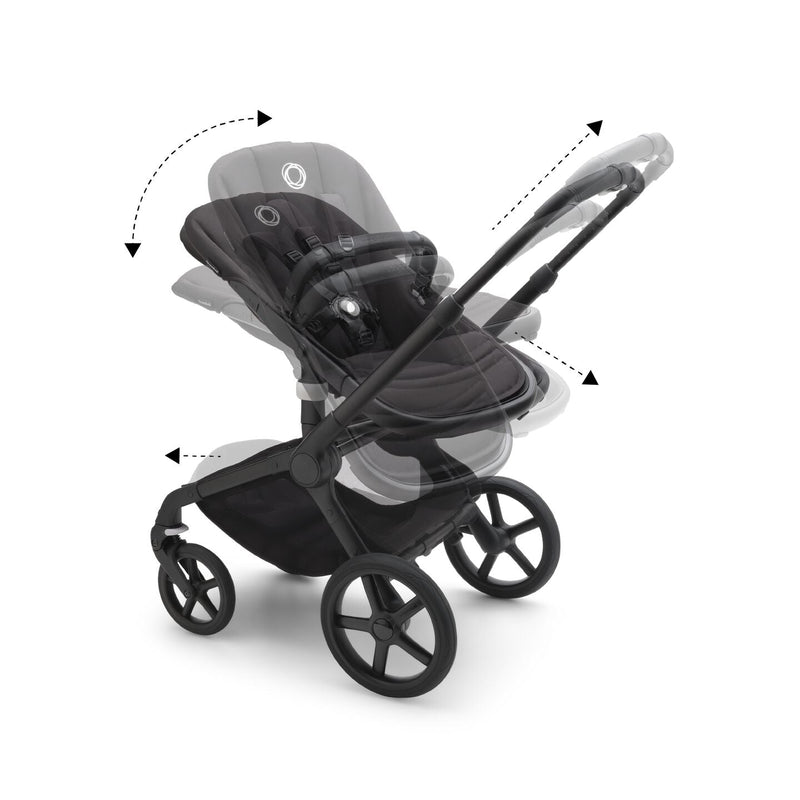 Bugaboo Fox 5 Bassinet & Seat Stroller - Black Chassis - Misty White/Black