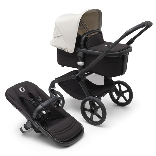 Bugaboo Fox 5 Bassinet & Seat Stroller - Black Chassis - Misty White/Black