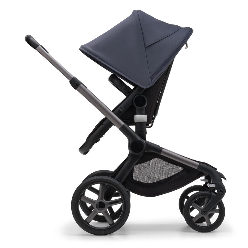 Bugaboo Fox 5 Bassinet & Seat Stroller - Graphite Chassis-Stormy Blue/Black