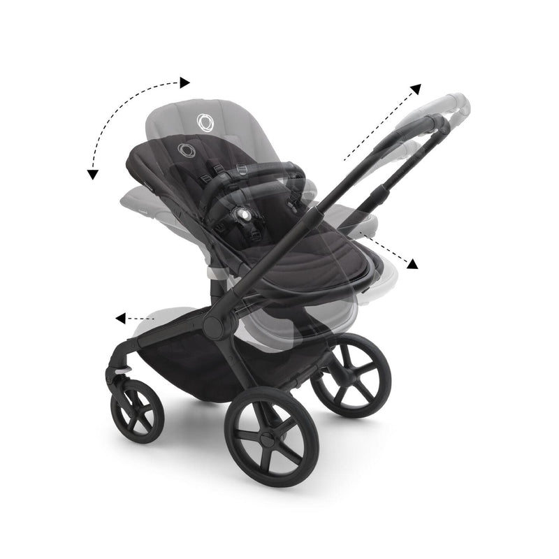 Bugaboo Fox 5 Bassinet & Seat Stroller - Graphite Chassis-Stormy Blue/Black