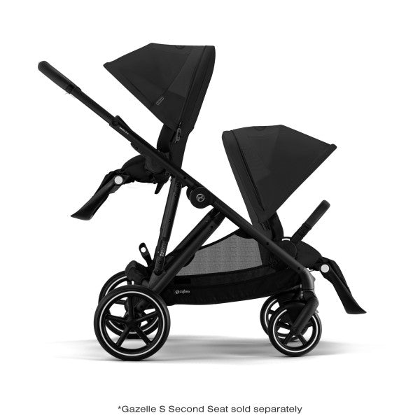 Cybex Gazelle S 2 Stroller - Black Frame/Moon Black Seat