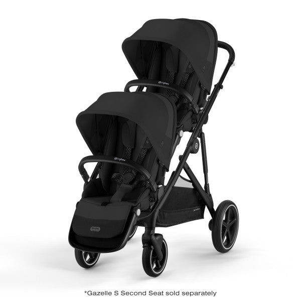 Cybex Gazelle S 2 Stroller - Black Frame/Moon Black Seat