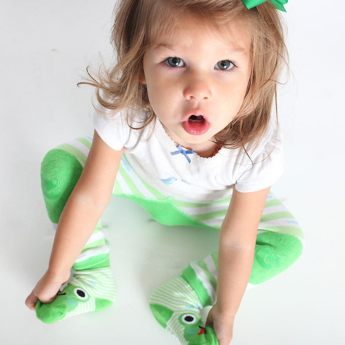 Zoocchini Grip+Easy Comfort Crawler Legging & Socks Set Frog