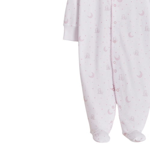 Babycottons Gustav In The Sky Footie Pink & White