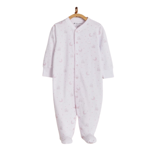 Babycottons Gustav In The Sky Footie Pink & White