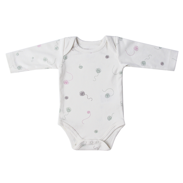 Pima Lima Hilo Long Sleeve Bodysuit Off-White