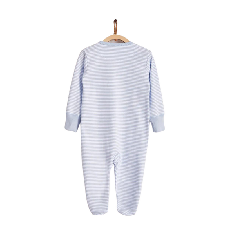 Babycottons In The Woods Zipper Footed Pajama - Blue