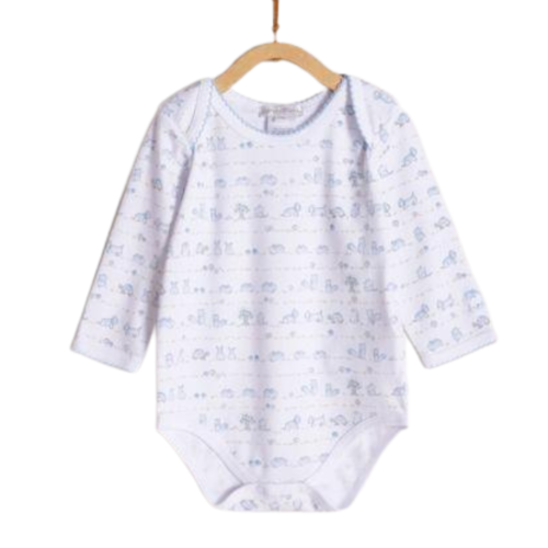 Babycottons In the Woods Bodysuit 2 Pack White Light Blue