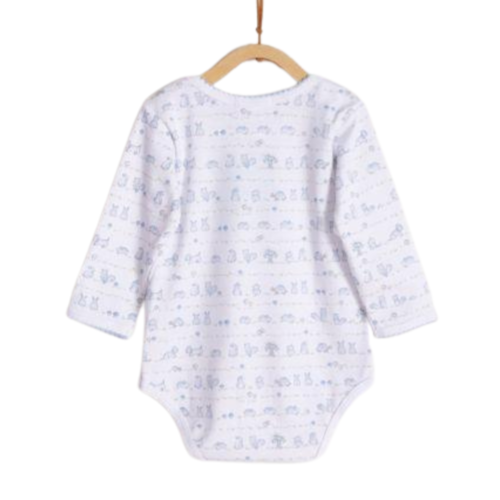 Babycottons In the Woods Bodysuit 2 Pack White Light Blue