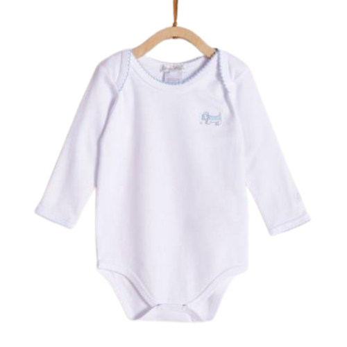 Babycottons In the Woods Bodysuit 2 Pack White Light Blue