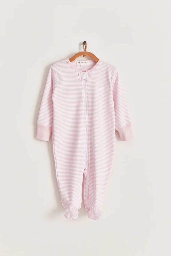 Babycottons In The Woods Zipper Footed Pajama - Pink