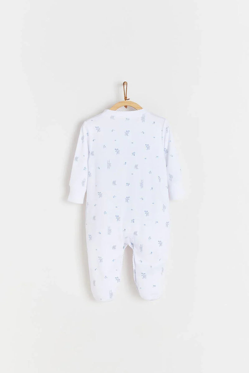 Babycottons Koala Pajama Snap Footie - Blue