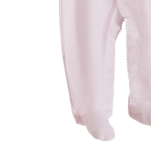 Babycottons Logo Footed Pajamas Pink