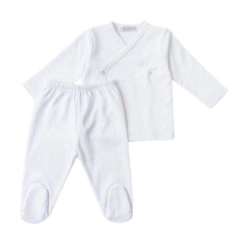 Babycottons Logo Kimono Set White