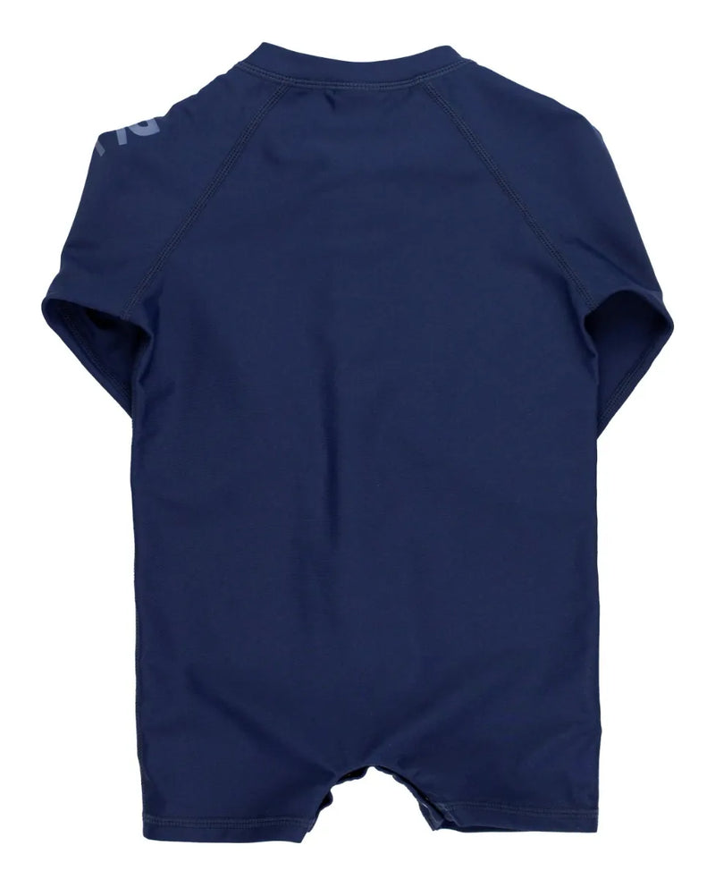 Rugged Butts Long Sleeve One Piece Rash Guard Boys - Navy