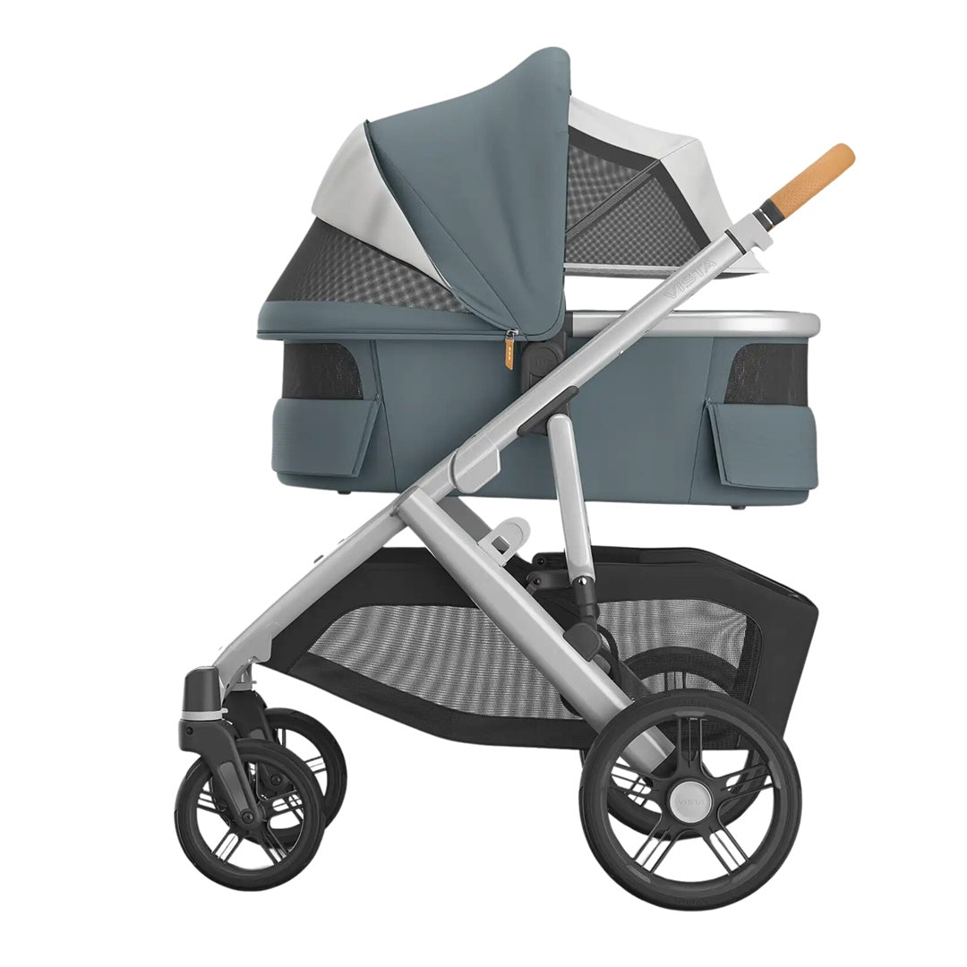 UPPAbaby Bassinet V3 - Callum Stone Blue/Silver Frame