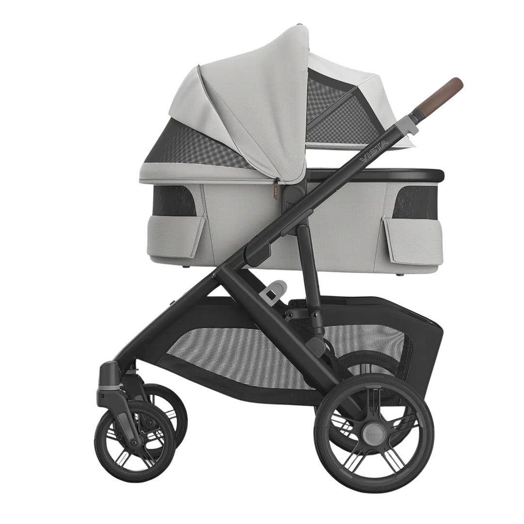 UPPAbaby Bassinet V3 - Savannah Pearl Gray Jacquard/Carbon Frame