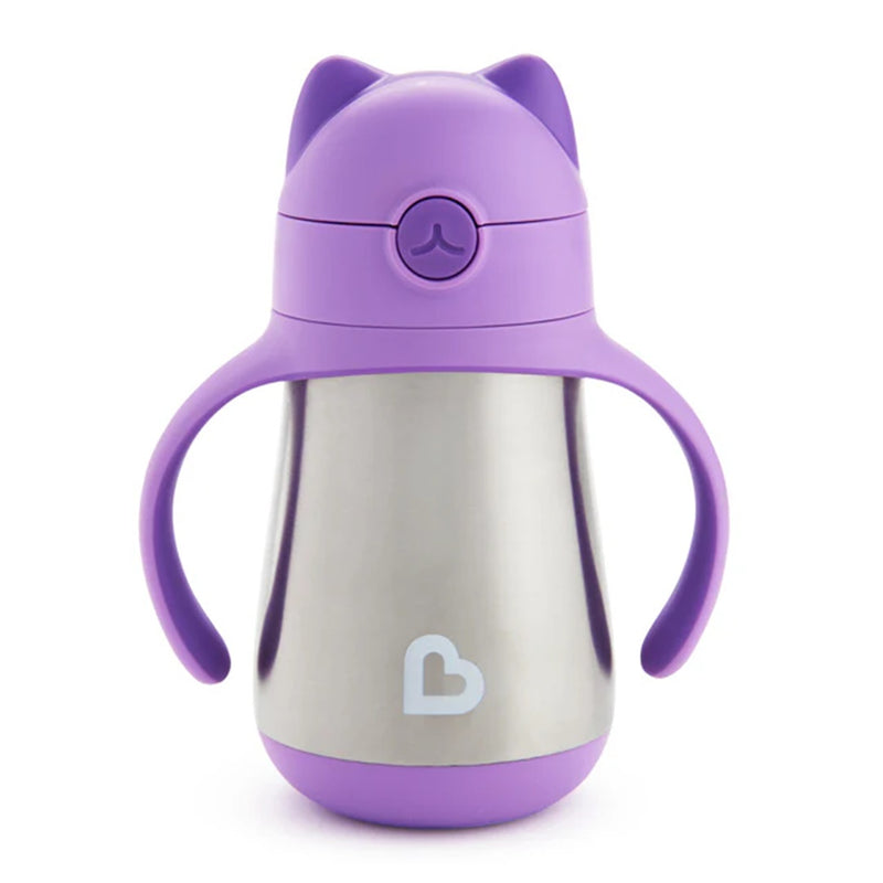 Munchkin 8Oz Cool Cat Stainless Steel Cup Purple