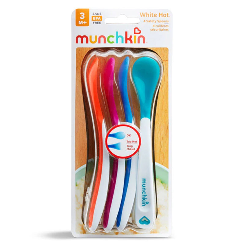 Munchkin White Hot Infant Spoons 4 Pack