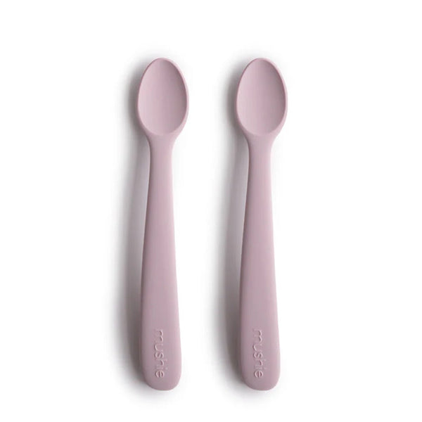 Mushie Silicone Feeding Spoons (Soft Lilac) 2-Pack